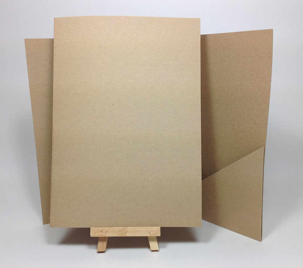 Japun - Cartes papier kraft vierges Pocketfold comprenant